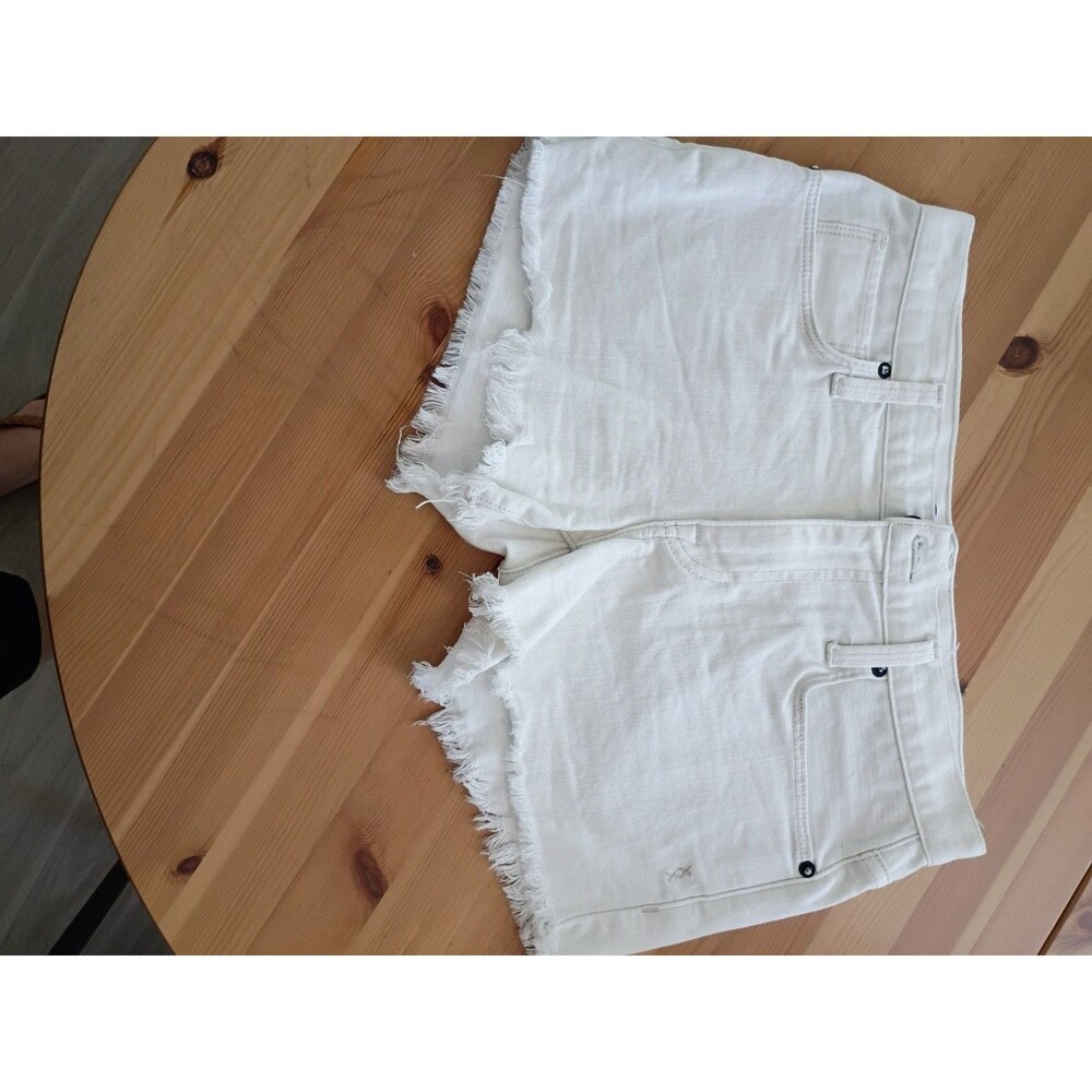 Genetic Los Angeles Stevie White Denim Cutoff Shorts Size 24